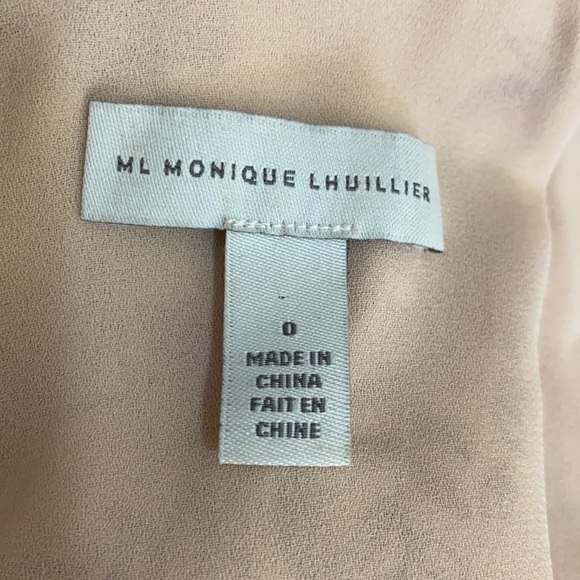 Monique Lhuillier pink satin romper floral print Size 0 - Picture 5 of 5